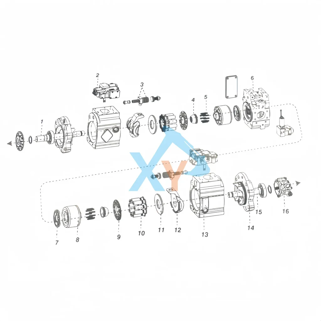 Сколько гидравлических насосов в экскаваторе?